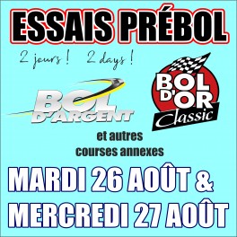 Essais Pré-Bol d'Argent et Classic ( et courses annexes ) 26 et 27 Aout 2025 Essais Pré-Bol d'Argent et Classic ( et courses annexes ) 26 et 27 Aout 2025